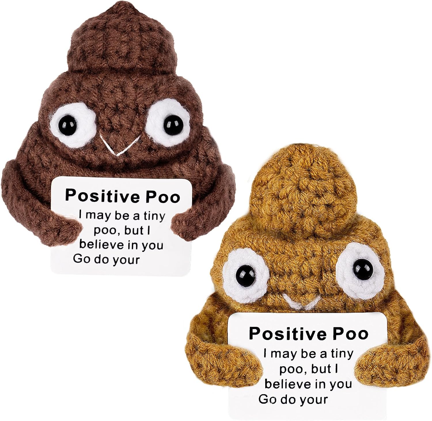 COZYMATE Positive Poo with Affirmations Cards Emotional Crochet S