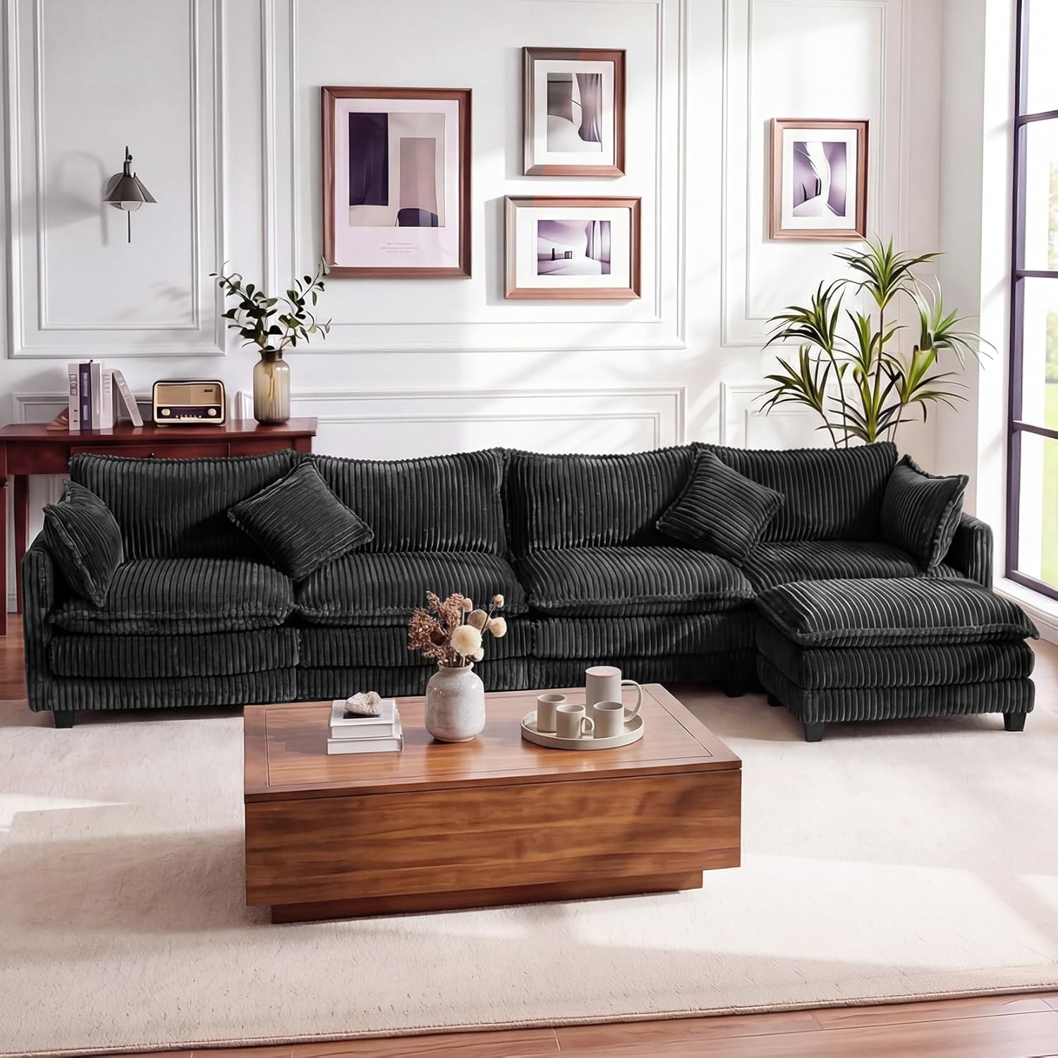 Vesgantti 143″ L Shaped Modular Sectional Couch Deal at Amazon