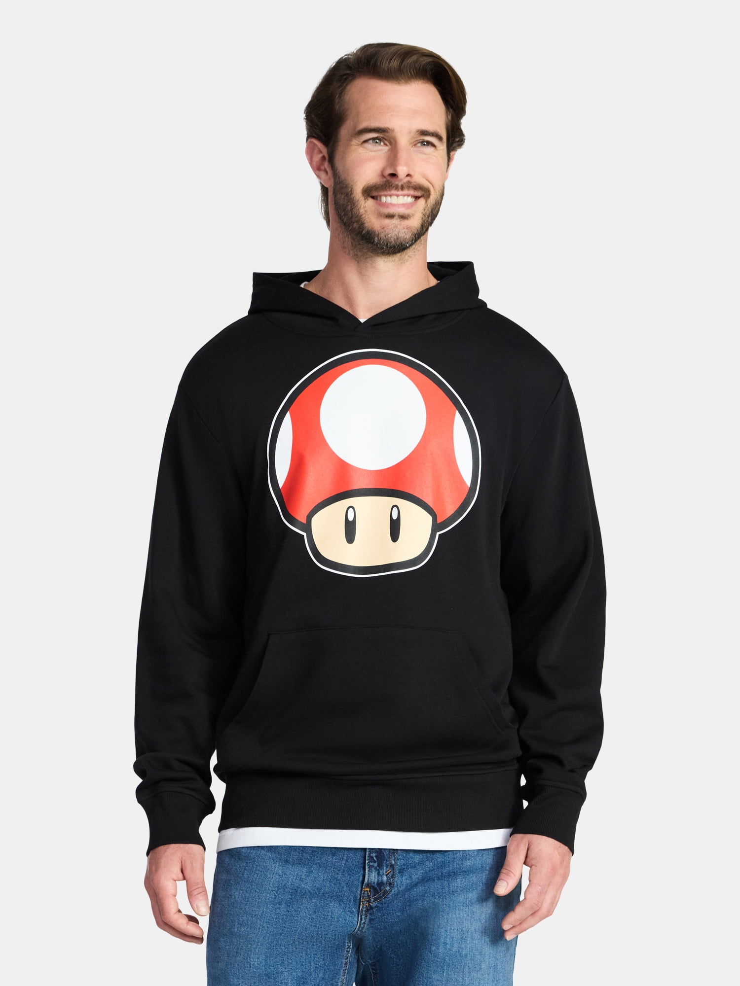 Super Mario Men’s Graphic Hoodie Toad Deal at Walmart – $25.99