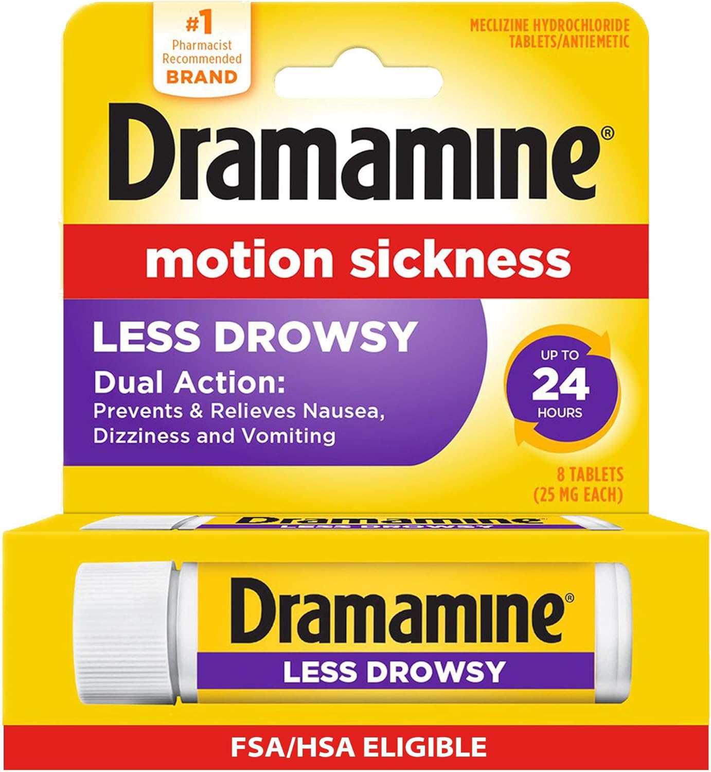 Dramamine 8-Count Motion Sickness Relief $2 Shipped at Amazon