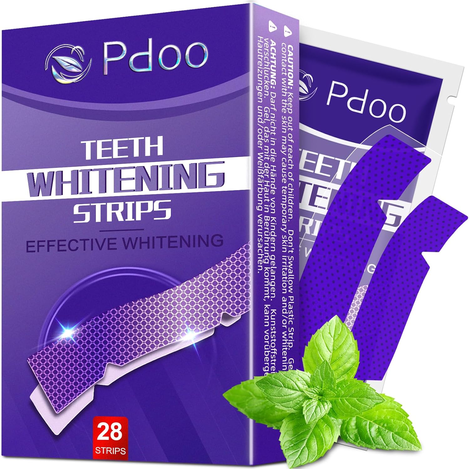 Purple Teeth Whitening Strips – 28 Teeth Whitener Strips (14 Uses