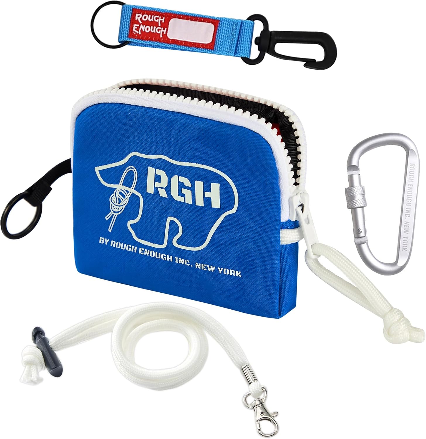 Rough Enough Small Coin Purse Keychain Wallet Waxed Canvas Card H