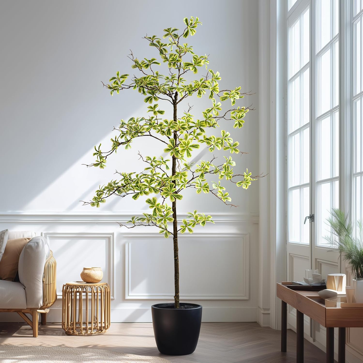 Erimda Faux Black Olive Tree 6ft, Faux Plants Indoor Large Tall T