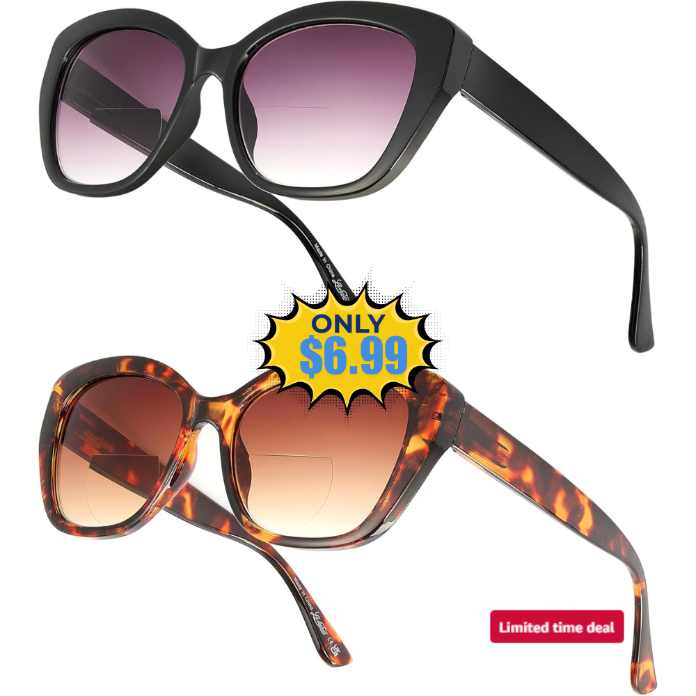 LADEESSE Reading Sunglasses 2 Pack Deal: Save 30%