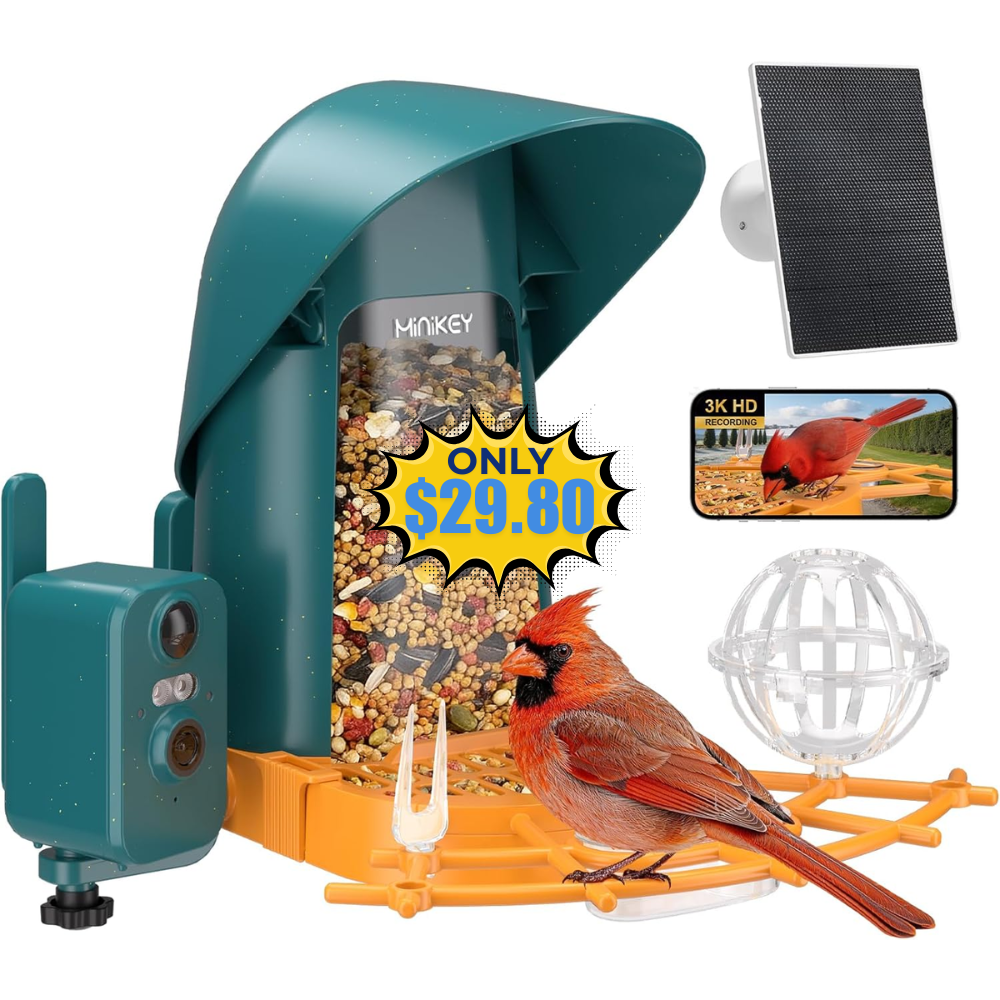 Smart Bird Feeder with Camera Deal: Save 38% at DealsFinders.com