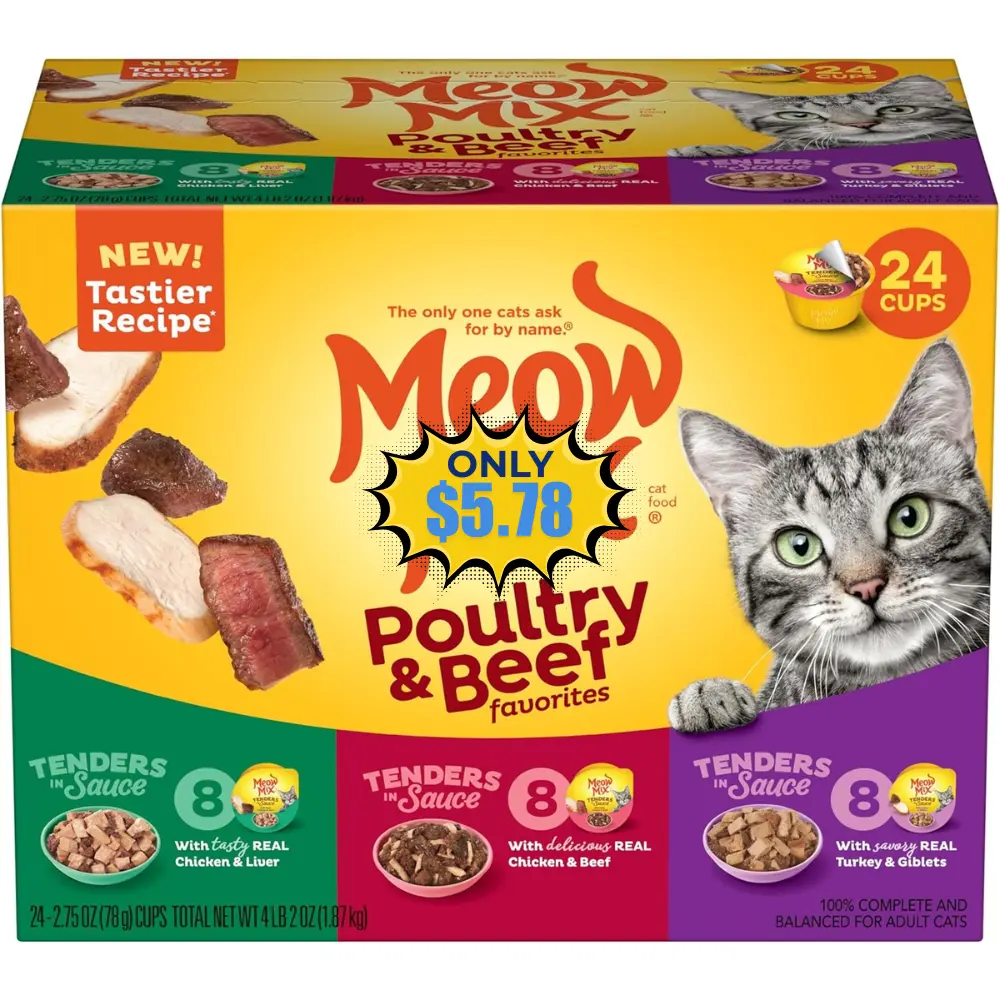 Wet Cat Food 2.75 oz Cup (24 Pack) Deal at Food: Save 13%