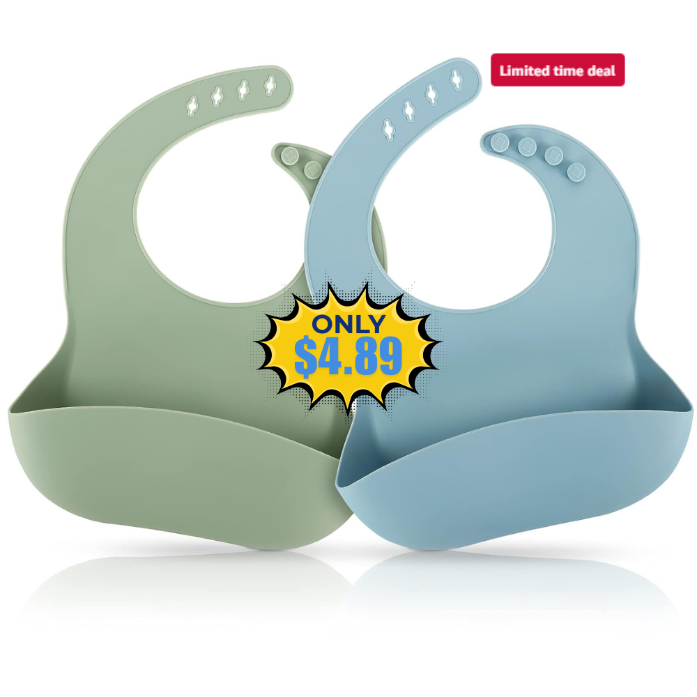 ME.FAN Silicone Baby Bibs 2 Set Deal: Save 51%