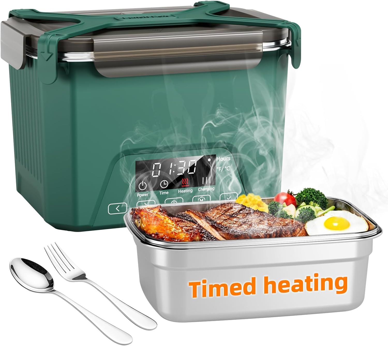 GALOKEO Cordless Electric Lunch Box for Adults, Heated Lunch Box