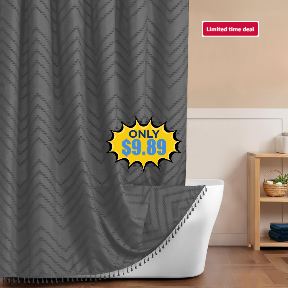 Inhousolu Boho Woven Fabric Shower Curtain Sale: Save 50%