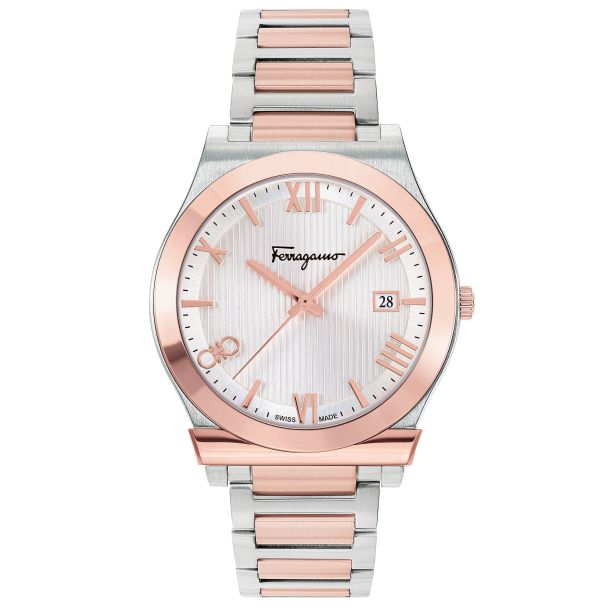 Ferragamo Gancini Two Tone Bracelet Watch Deal at Amazon