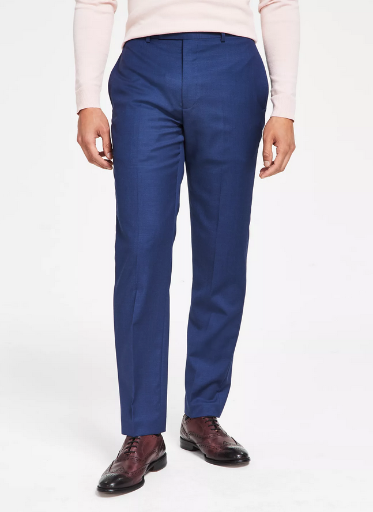 Calvin Klein Men’s Slim-Fit Wool-Blend Stretch Suit Pants Deal: 82% Off at Macy…