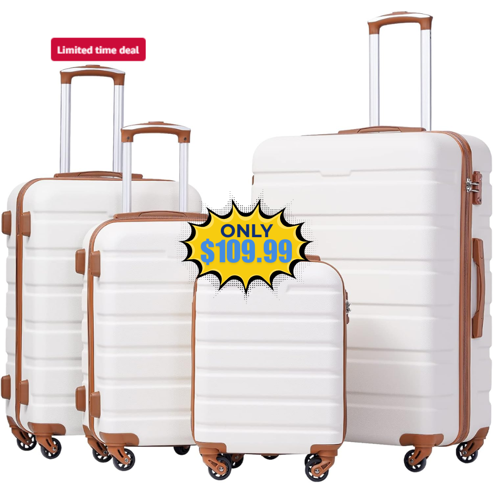 Coolife Luggage 3 Piece Set Deal: Save 42% at Coolife