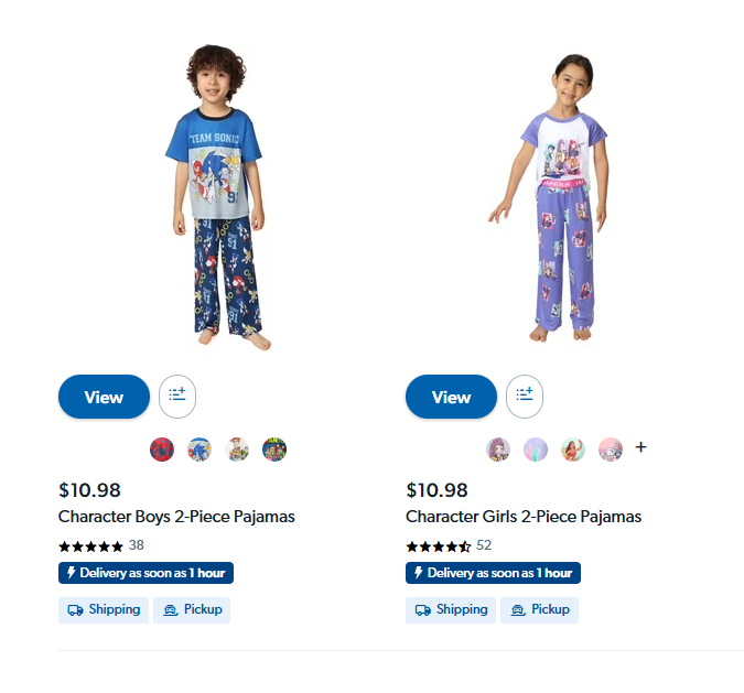 Kids Character 2-Piece Pajamas Deal at Sam’s Club