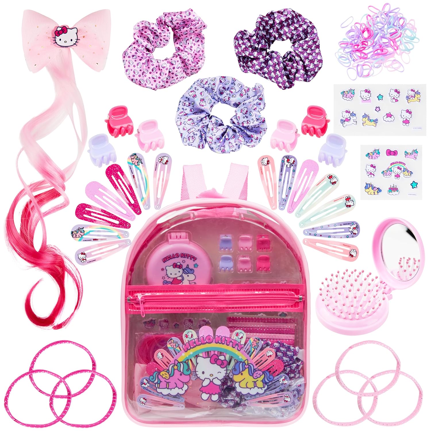 $12.xx Reg $21 Hello Kitty Sanrio Hair Accessories Set with Clear Backpack