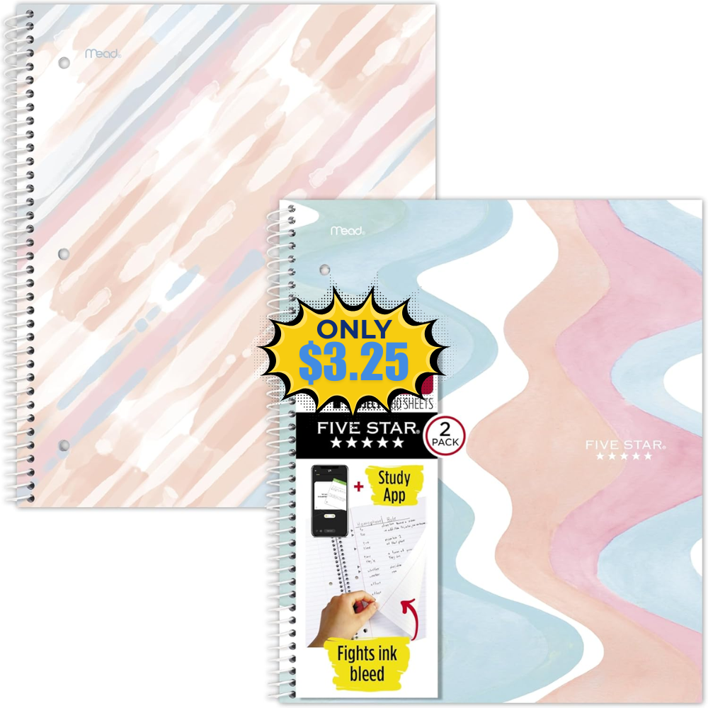 Five Star Spiral Notebook + Study App 2 Pack Deal: Save 59%