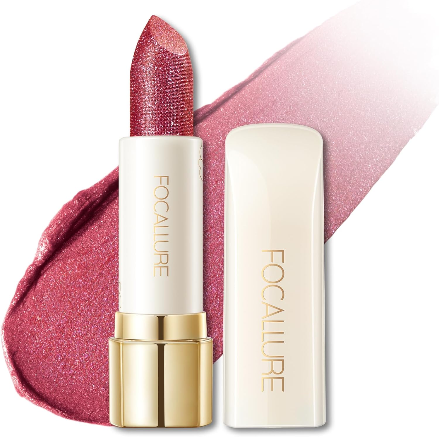 FOCALLURE Moisturizing Shiny Lipstick,Pearl Shimmery Finish,Hydra