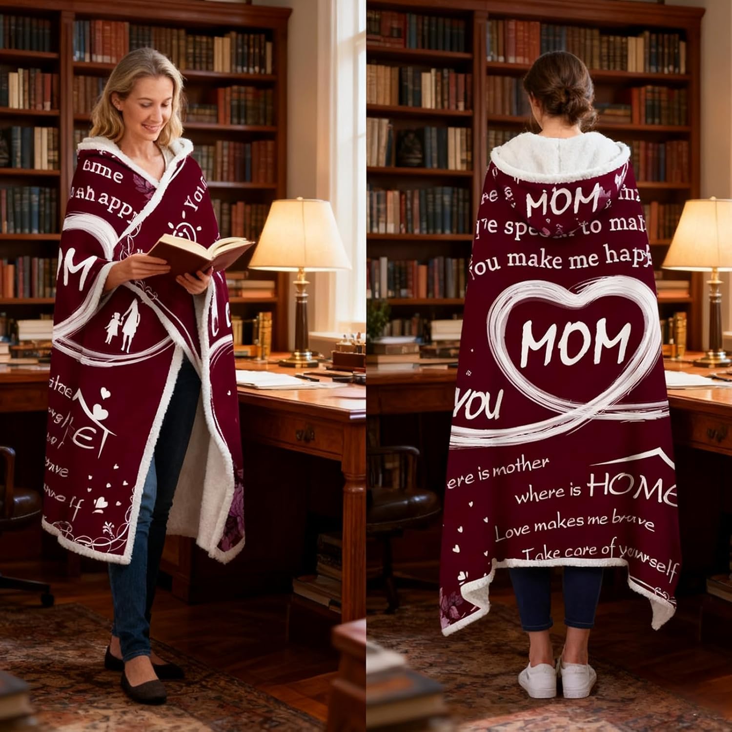 Best Gifts for Mom from Daughter Son Wearable Blanket Hoodie with