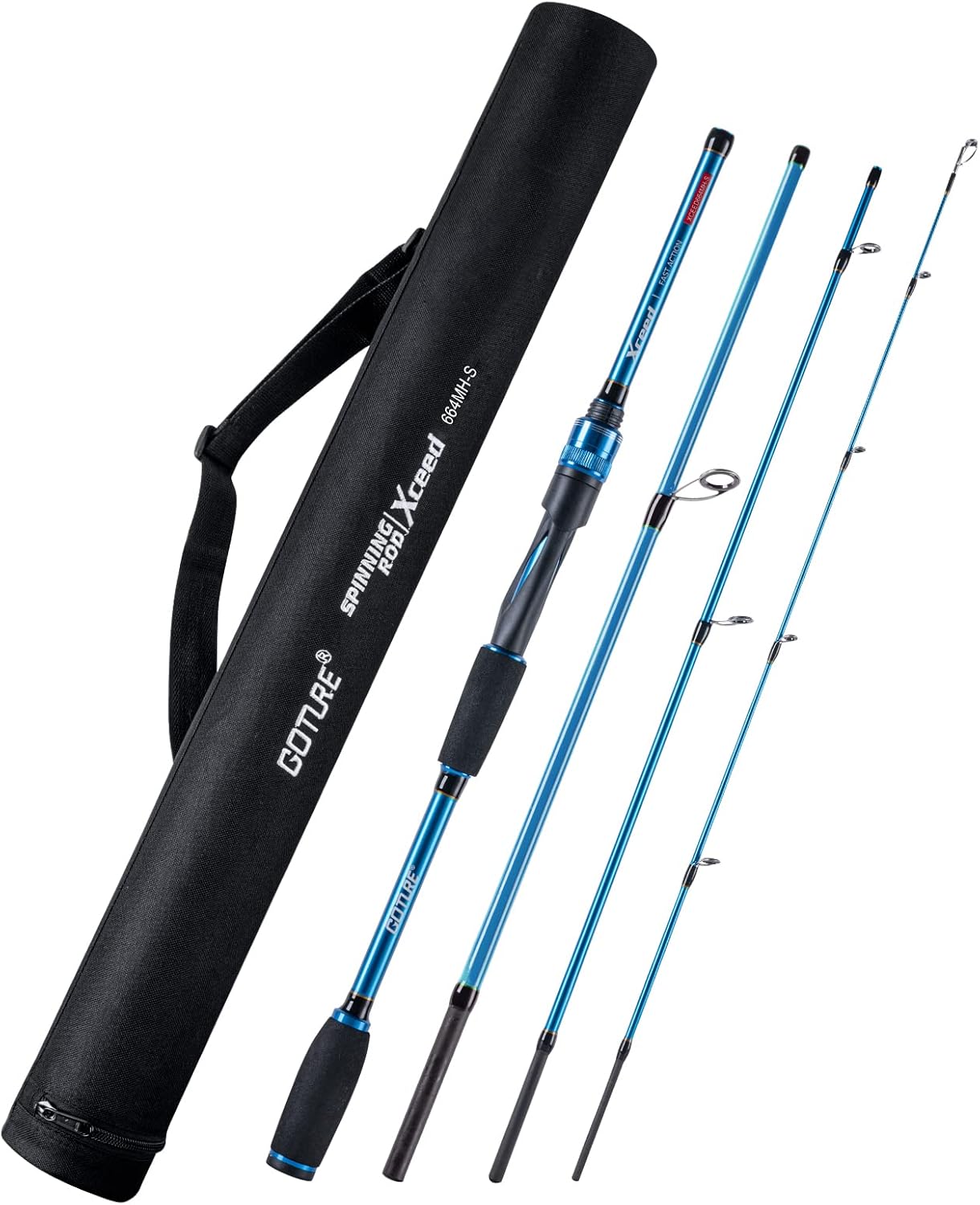 Travel Spinning Rod 4 Sections Spinning Fishing Rods Lightwe deal at Amazon
