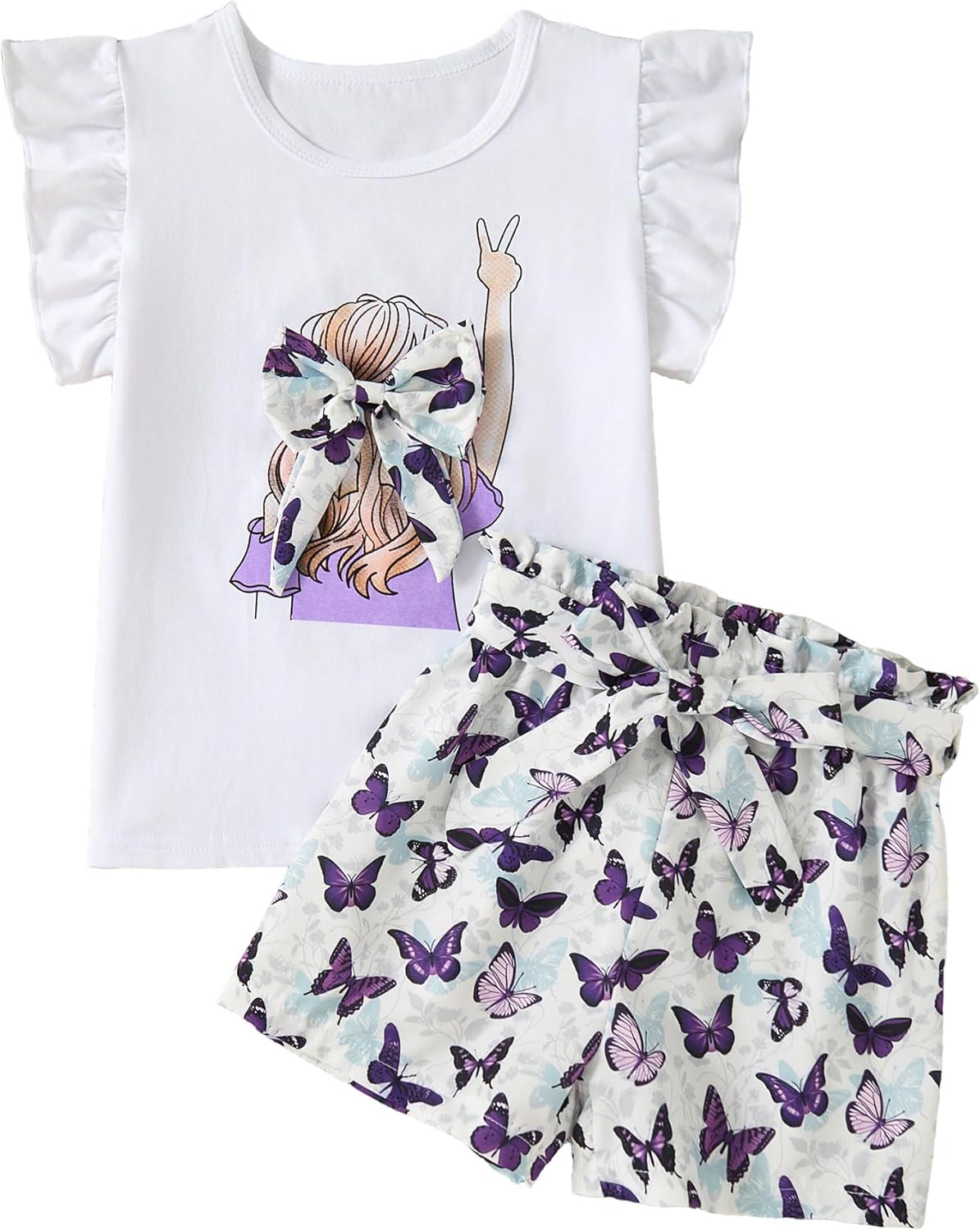 Woleroyir Girls Summer Outfits Cute Sleeveless Top High Wais deal at Amazon