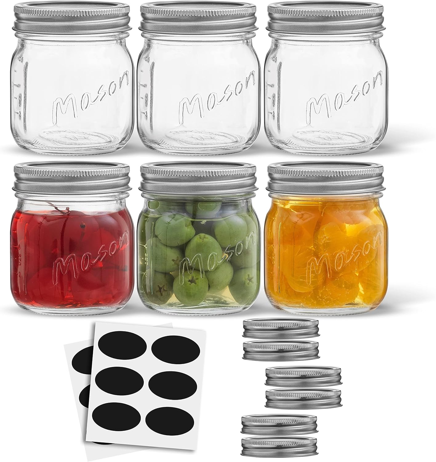 $16.xx Reg $34.xx JoyJolt 8 Oz Mason Jars 6 Pack with Lids a deal at Amazon
