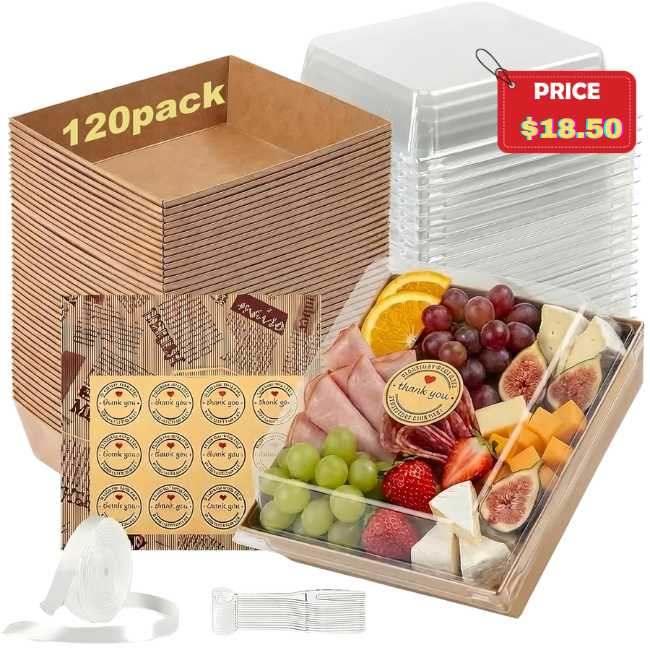 120 Pcs Small Charcuterie Boxes Deal: Save 50%