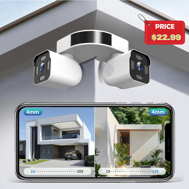 Dual Lens Outdoor Cameras Deal: Save 50%