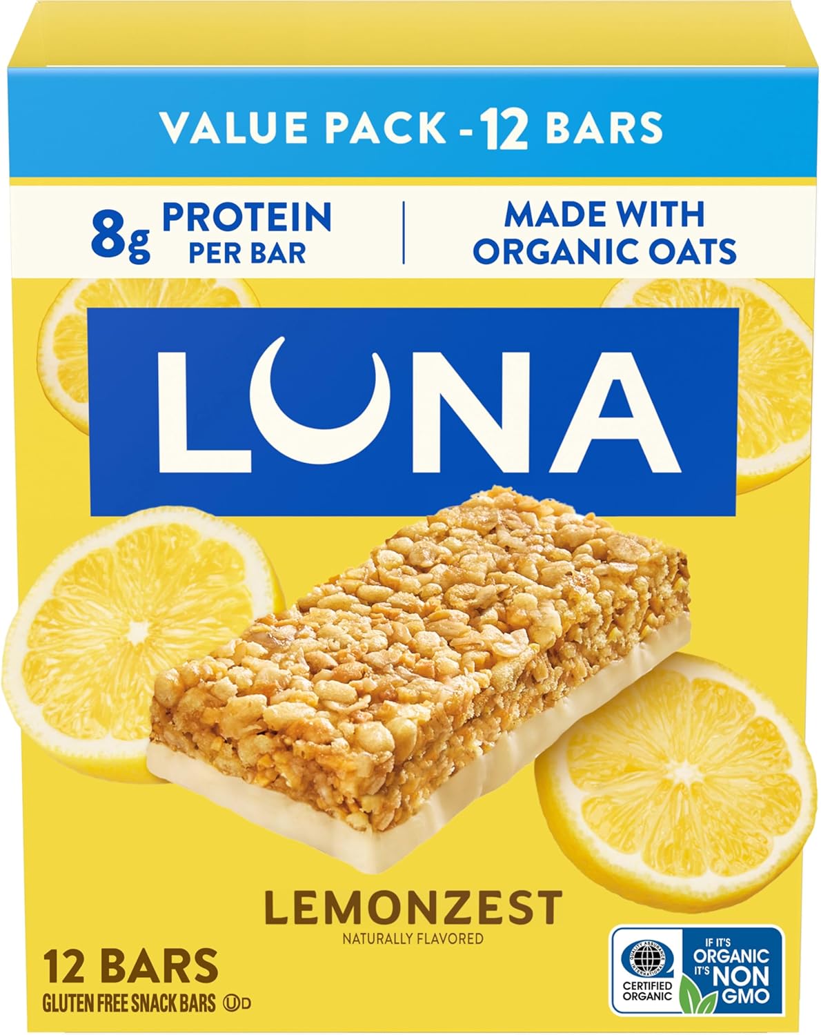 LUNA Bar - LemonZest Flavor - Gluten Free Snack Bars - Non-G deal at Amazon