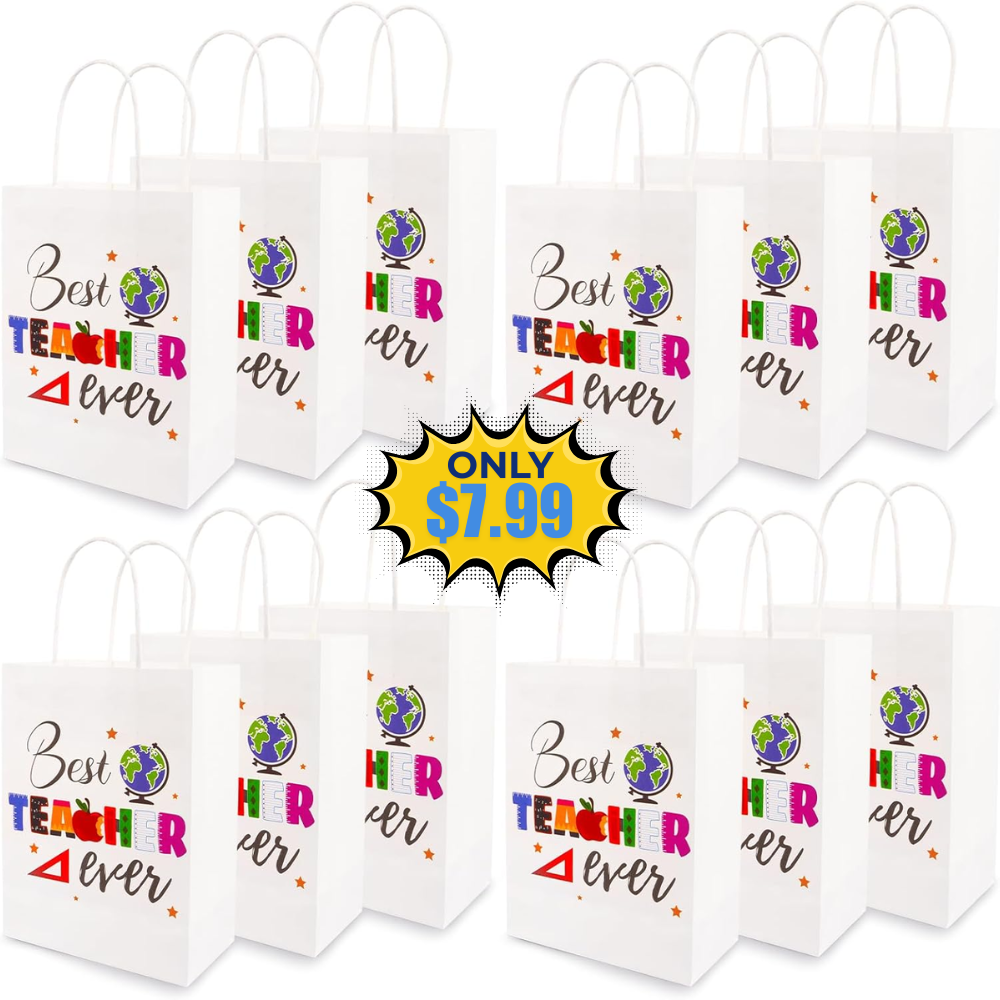 ZeffuLyne 12Pcs Teacher Appreciation Gift Bags Deal: Save 33%