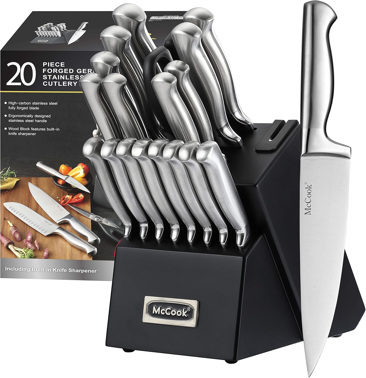 McCook® Knife Sets,German Stainless Steel Kitchen Knives Blo deal at Amazon