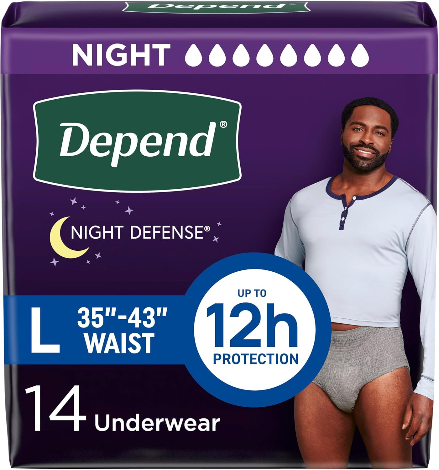 Depend Night Defense Adult Diapers, Incontinence Underwear f deal at Amazon