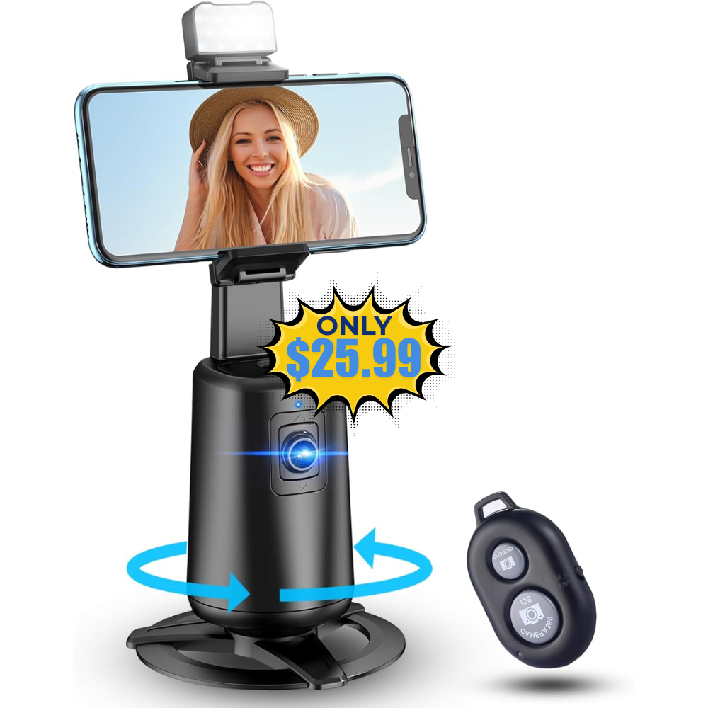 Auto Face Tracking Tripod 360° Rotating Deal: Save 28%