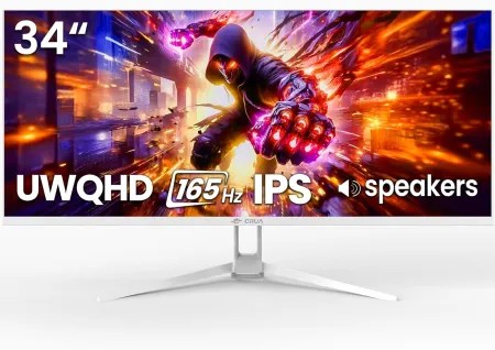 CRUA 34'' White Gaming Monitor deal at Amazon
