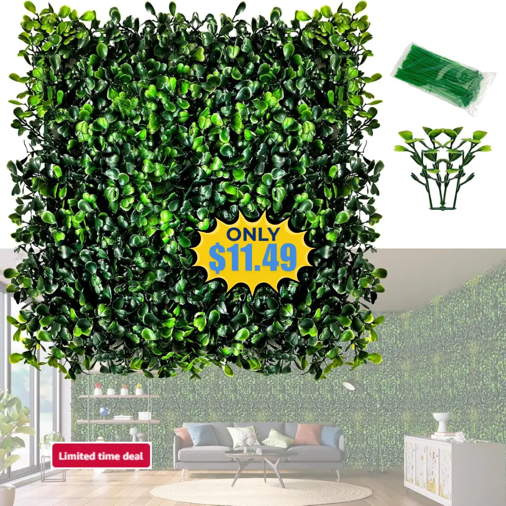 Artificial Grass Wall Panels 12 PCS Deal: Save 50%