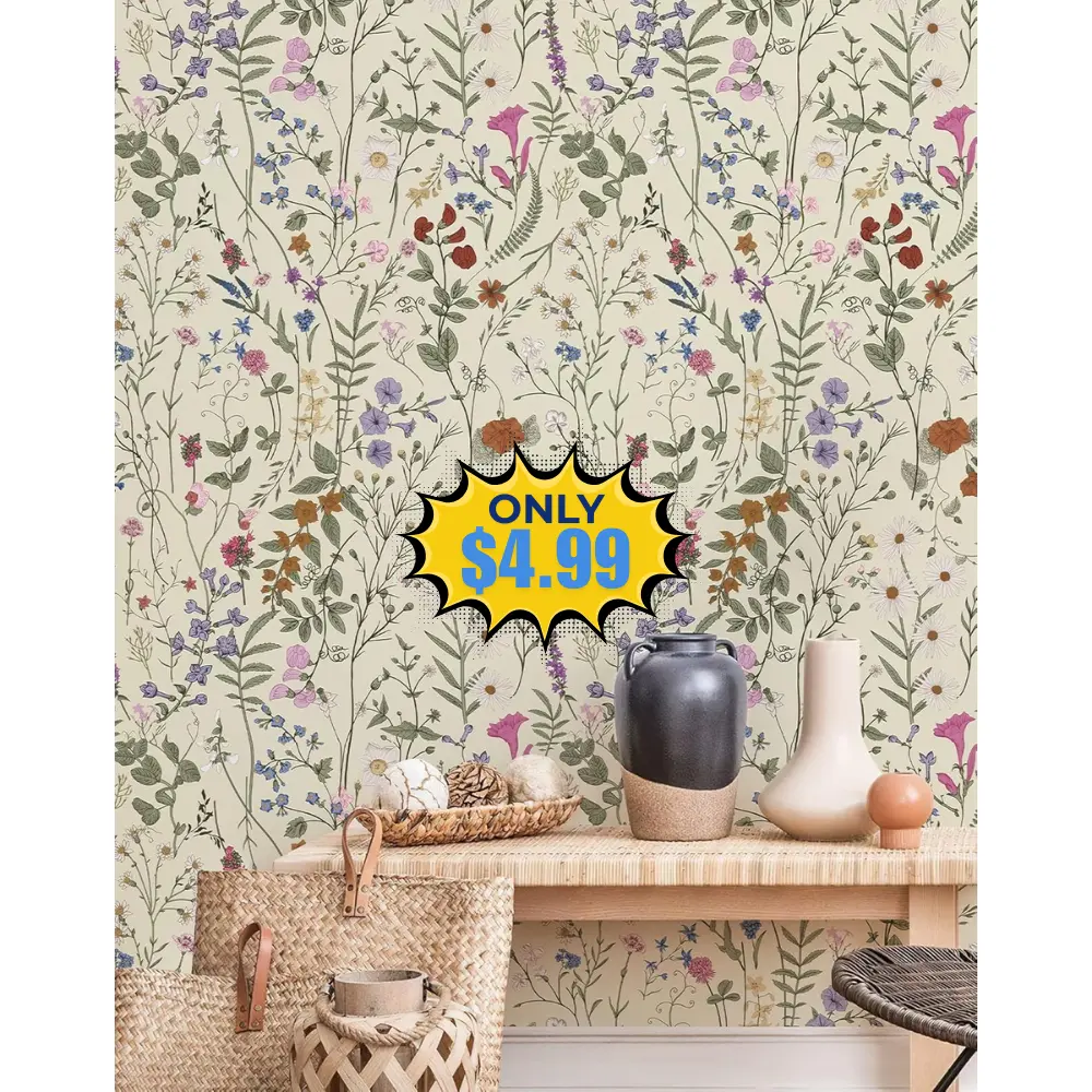 JiffDiff Floral Wallpaper Peel and Stick Sale: Save 33%