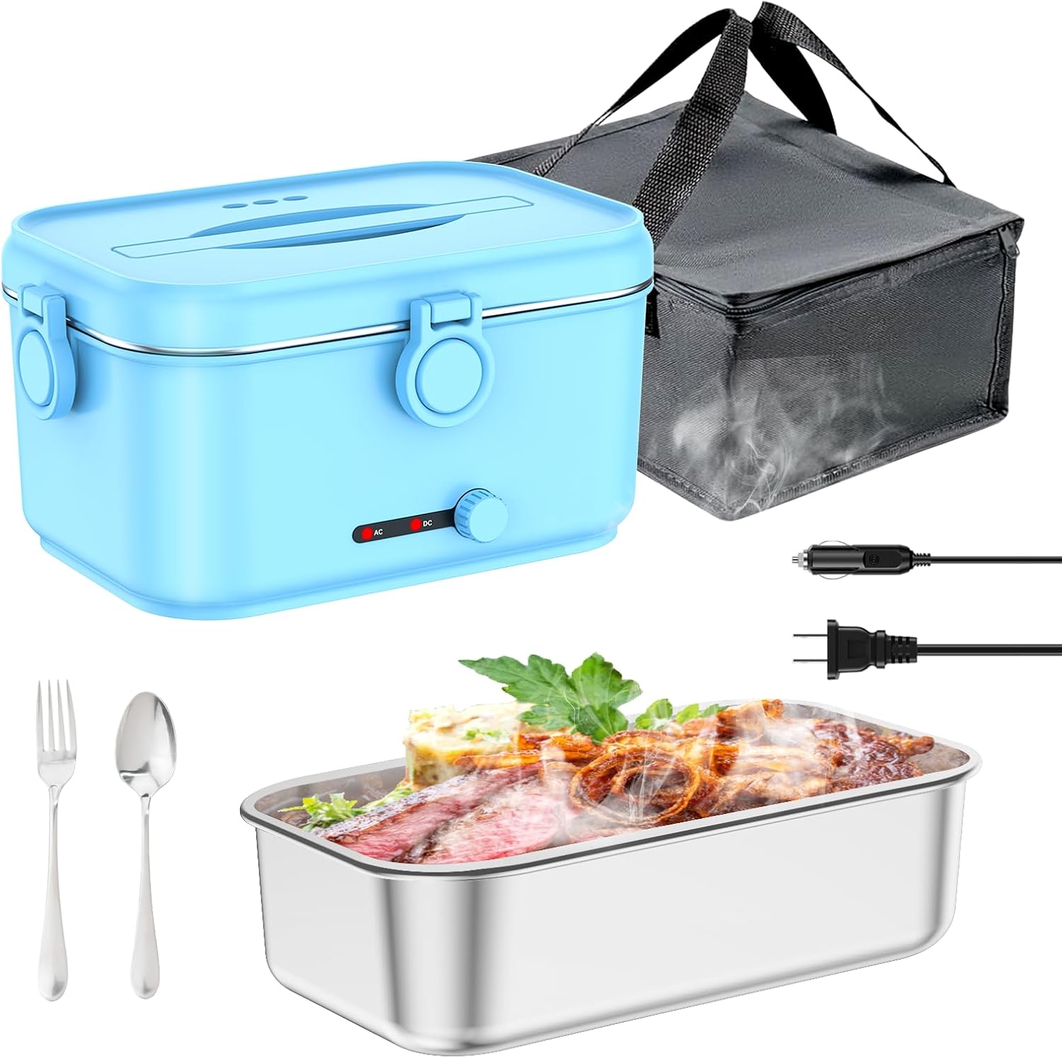 $14.xx Reg $29.xx Heated Electric Lunch Box for Adults – 1.8L Portable Food Warm