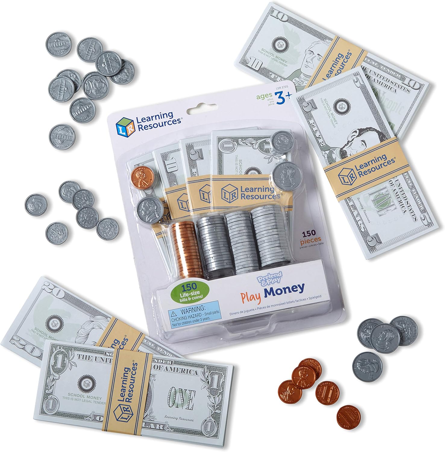$9.xx Learning Resources Pretend Play Money Set for Kids – Math Manipulatives, C