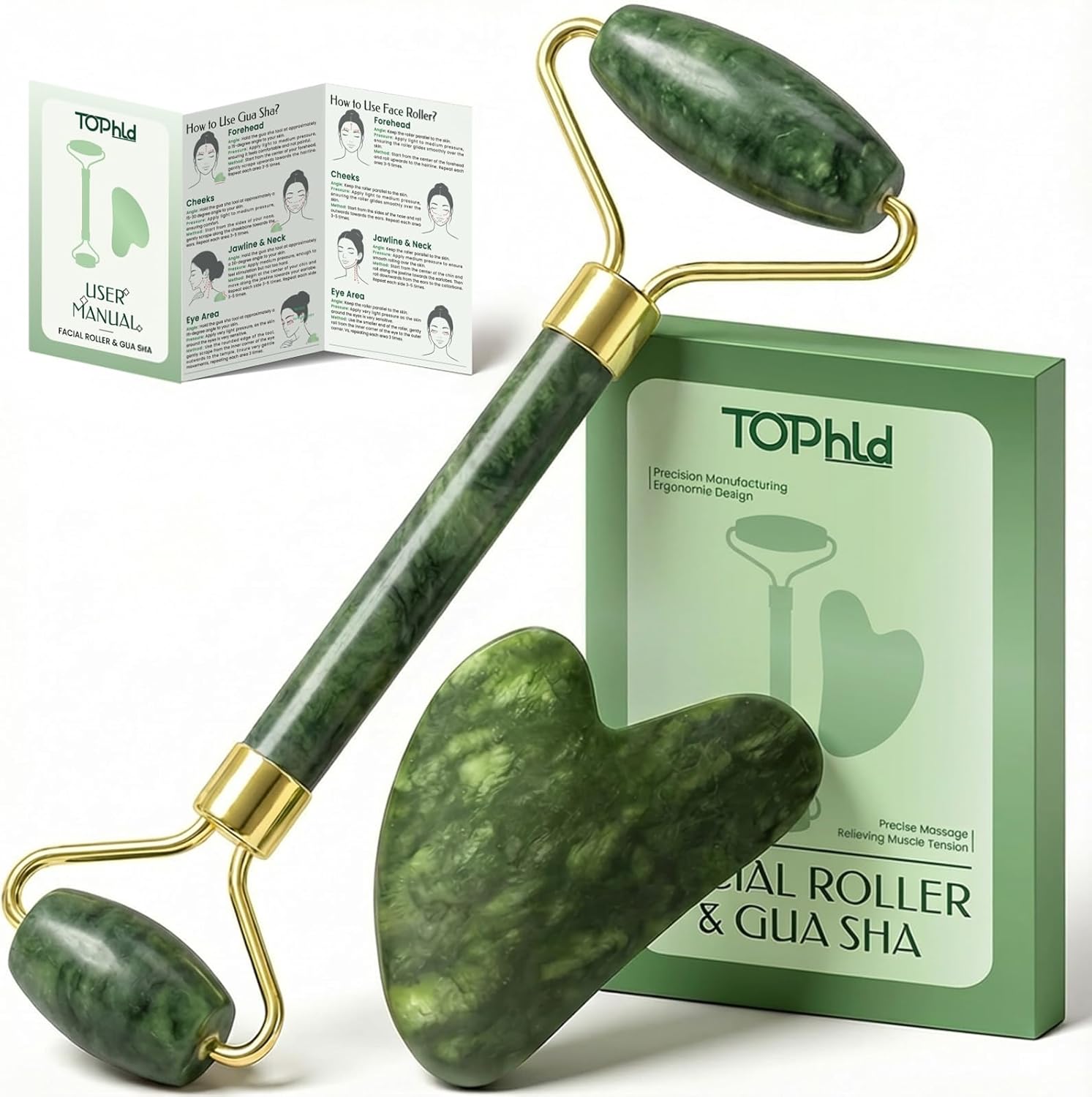 $3.xx Face Roller & Gua Sha Facial Tools Set for Self Care a deal at Amazon