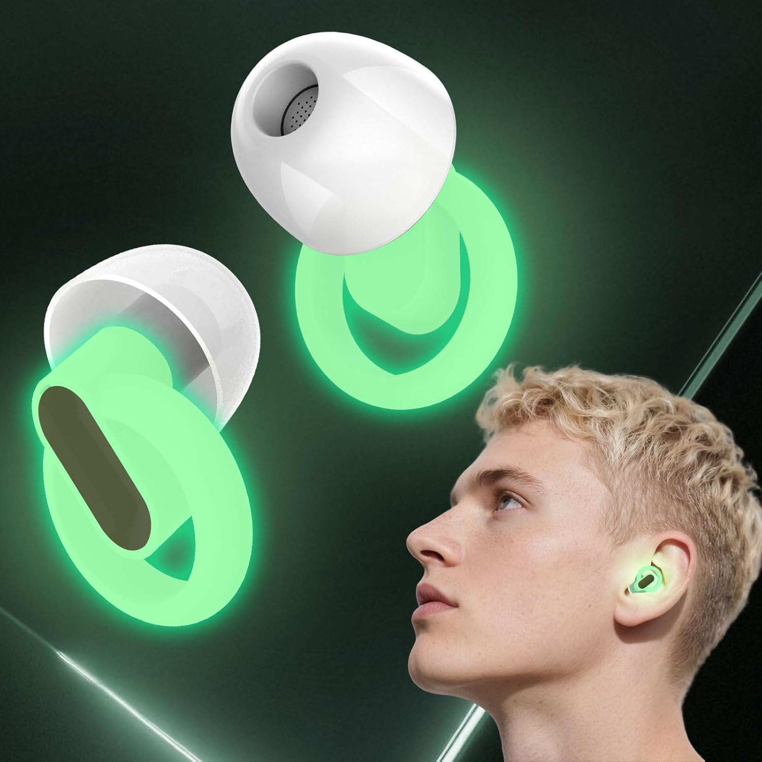 Hopihe Concert Ear Plugs, High Fidelity Afterglow Glow in Dark No