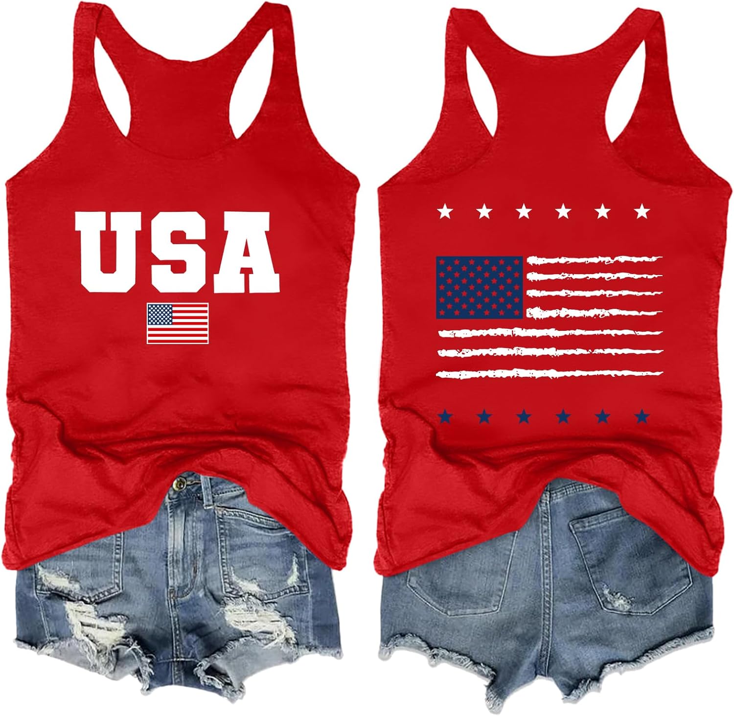 Ithalt Womens American Flag Shirts 4th of July Outfits USA T deal at Amazon