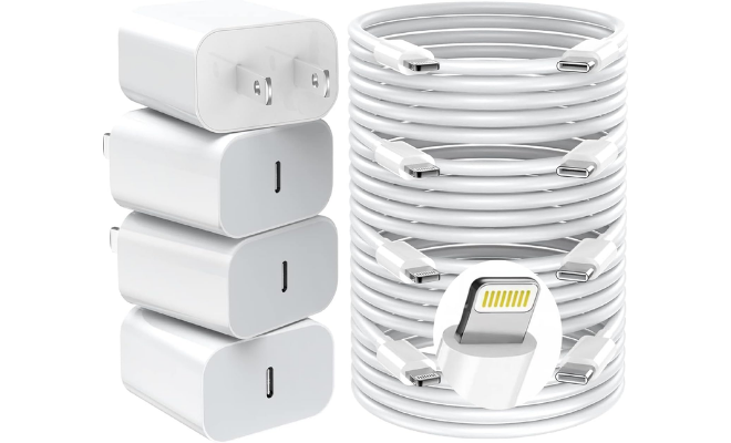 4-Pack iPhone Charger Deal: Save 30%