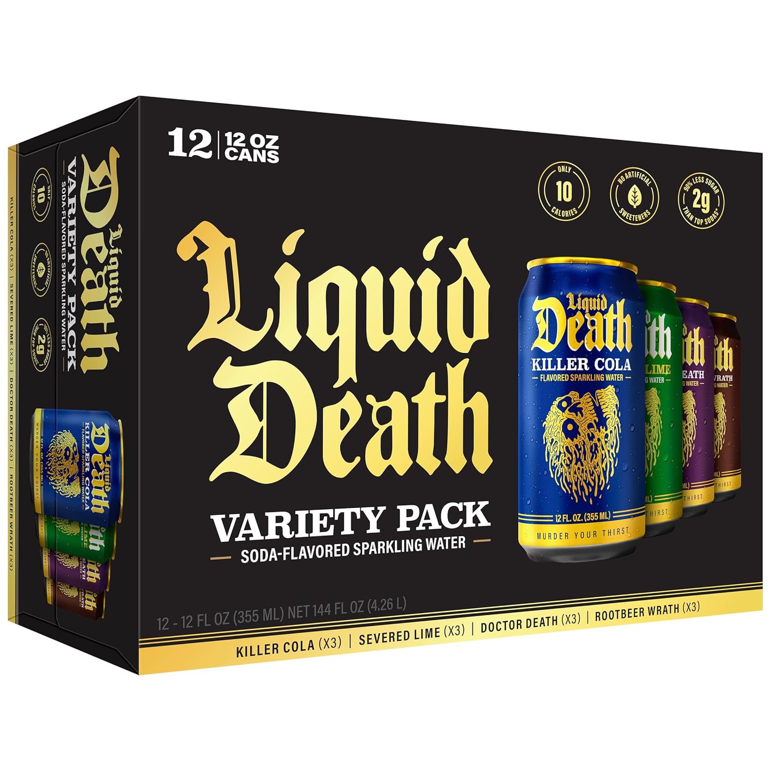 Liquid Death Soda-Flavored Sparkling Water 12-Pack for deal at Amazon