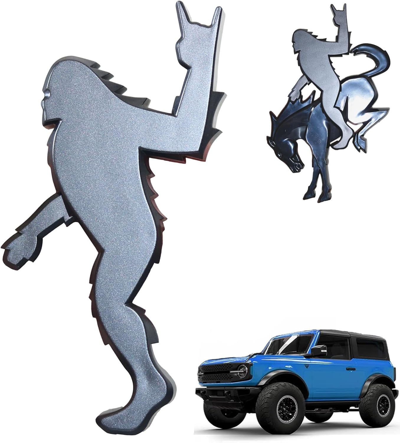 Add-A-Squatch to Your Bronco, 3x4 inch Emblem Overlay, Black deal at Amazon