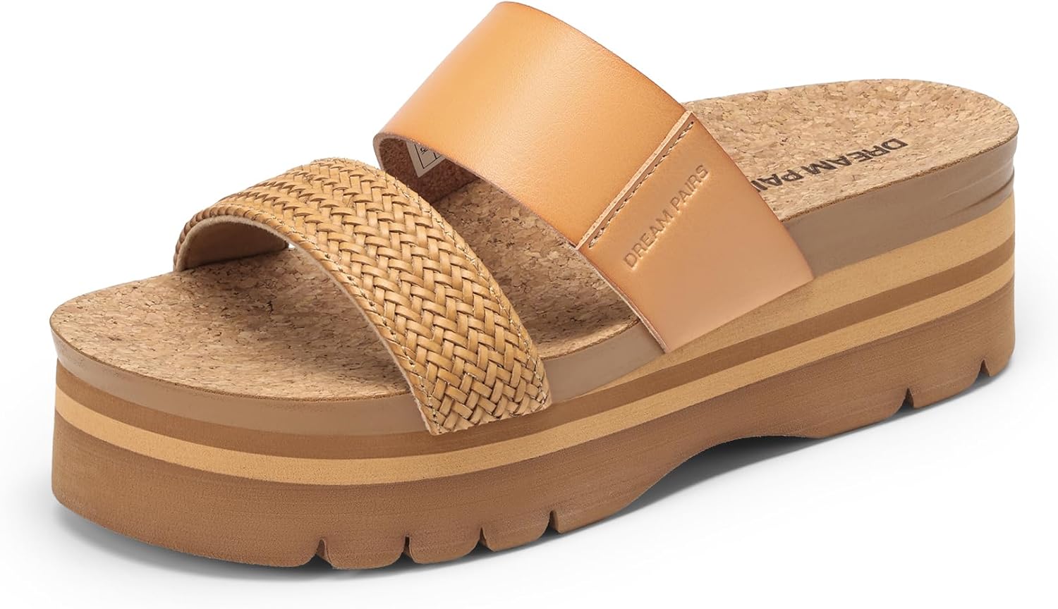 DREAM PAIRS Women's Platform Slides Sandals Comfortable Arch deal at Amazon