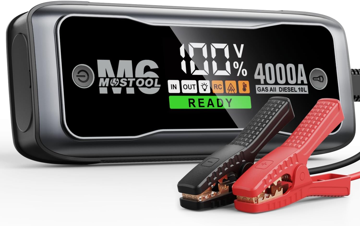 MOSTOOL M6 4000A Jump Starter with Smart HD Display, 12V Por deal at Amazon