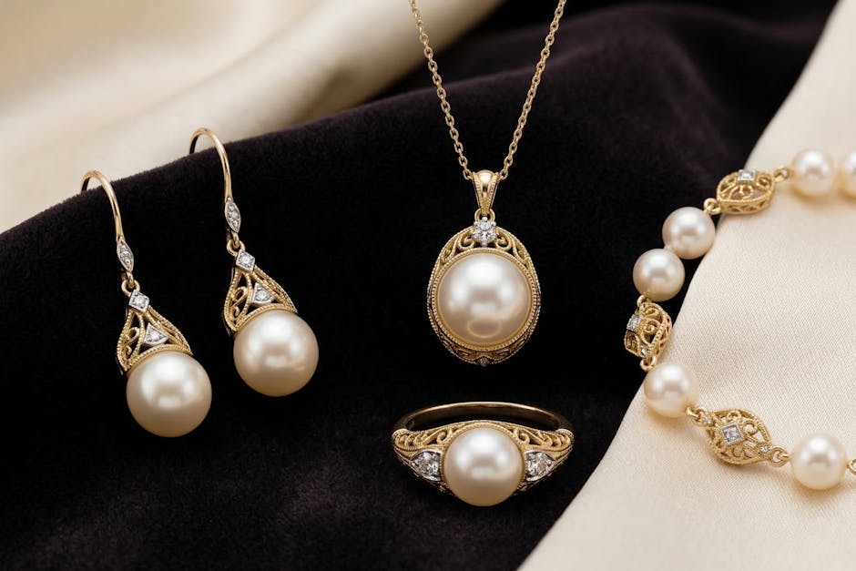 Pandora Gold Plated Pearl Set $156