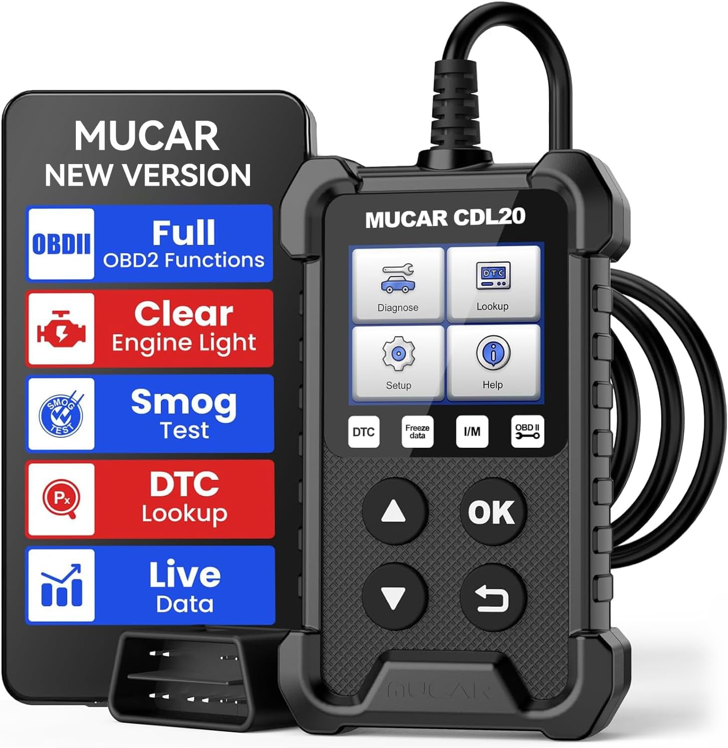 MUCAR CDL20 Universal OBD2 Scanner, Check Engine Car Code Reader