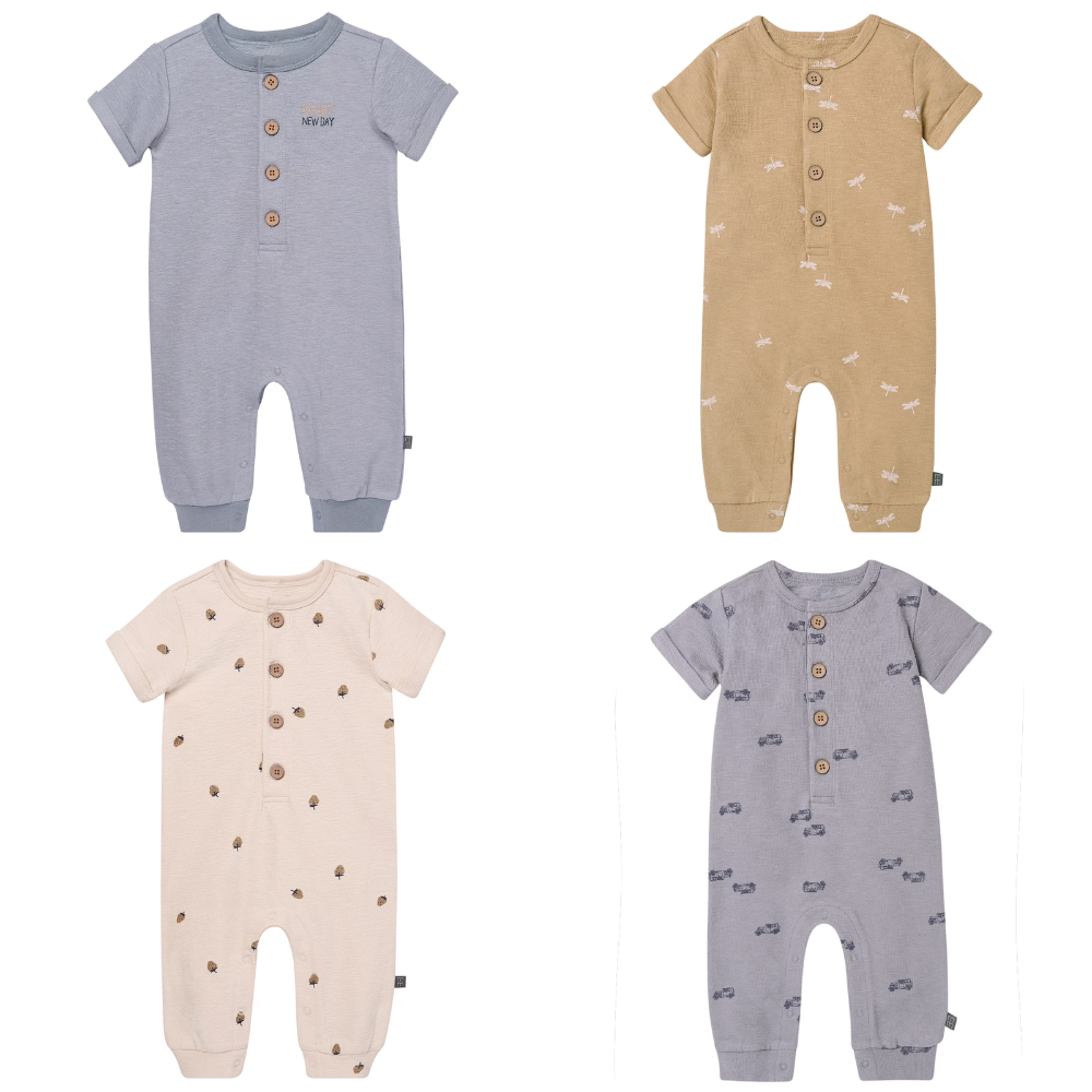 Modern Moments Baby Boy Short Sleeve Henley Romper Deal at Walmart: Save $6.00