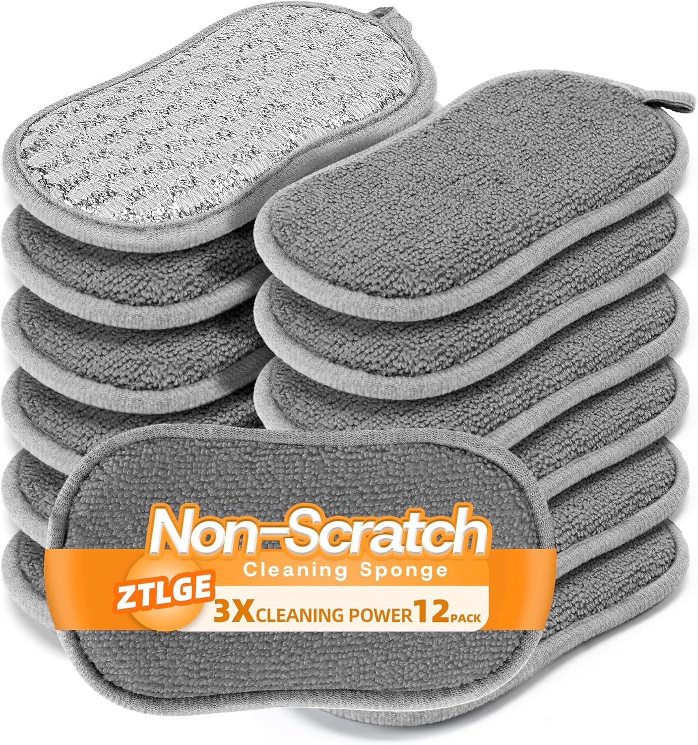 Multi-Purpose Scrub Kitchen Sponges – 12 Pack Dish Sponge, Dual-S