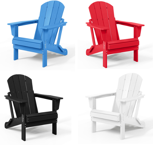 Walmart Patio & Garden Pick: Outdoor Folding Adirondack Deck deal at Walmart