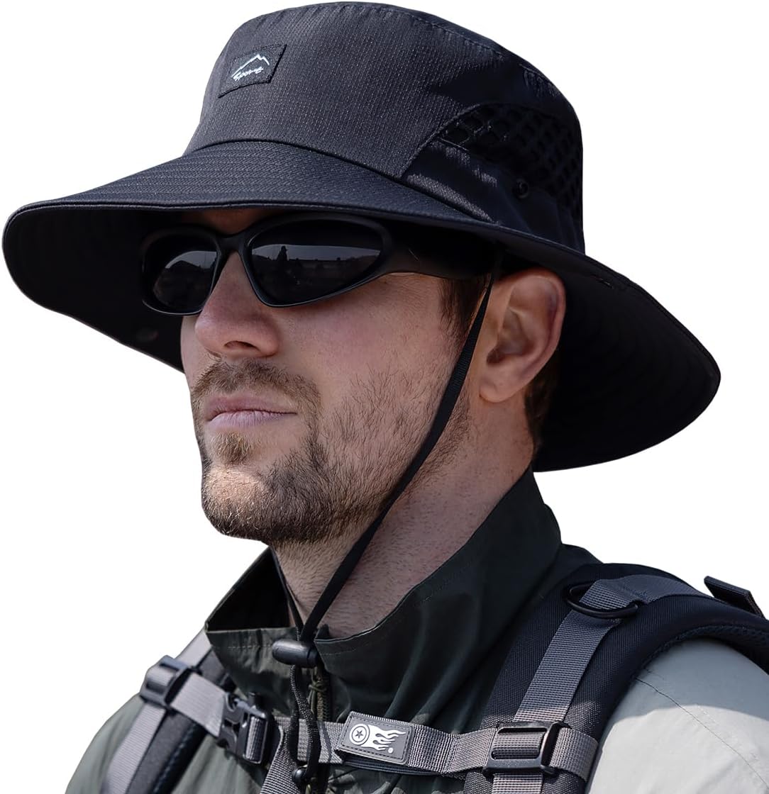 Sireck Fishing Hat, UPF50+ Wide Brim Sun Hat for Men Women, UV Pr